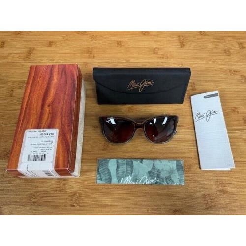 New-womens Maui Jim Starfish Sunglasses RS744-22B Sandstone W/blue Frame