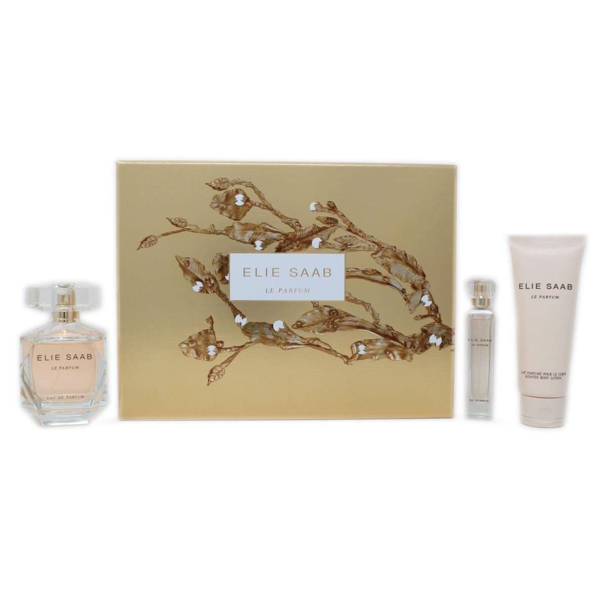 Elie Saab LE Parfum 3 Piece Gift Set Eau DE Parfum Spray 90ML NIB-EL3996150