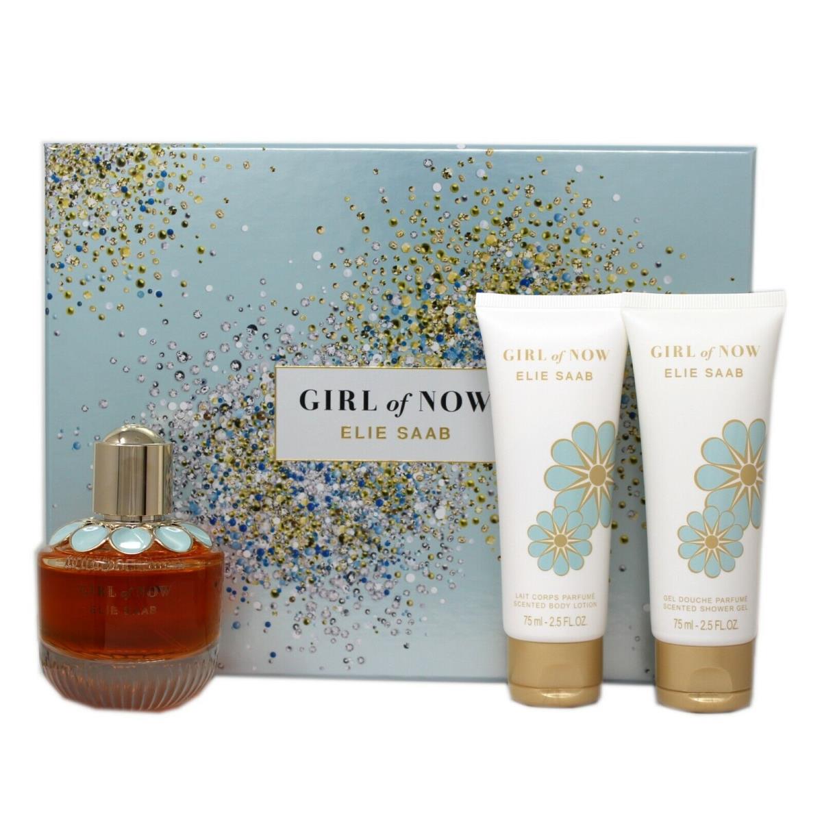 Elie Saab Girl OF Now 3 Piece Gift Set Eau DE Parfum Spray 50 ML/1.6 Fl.oz