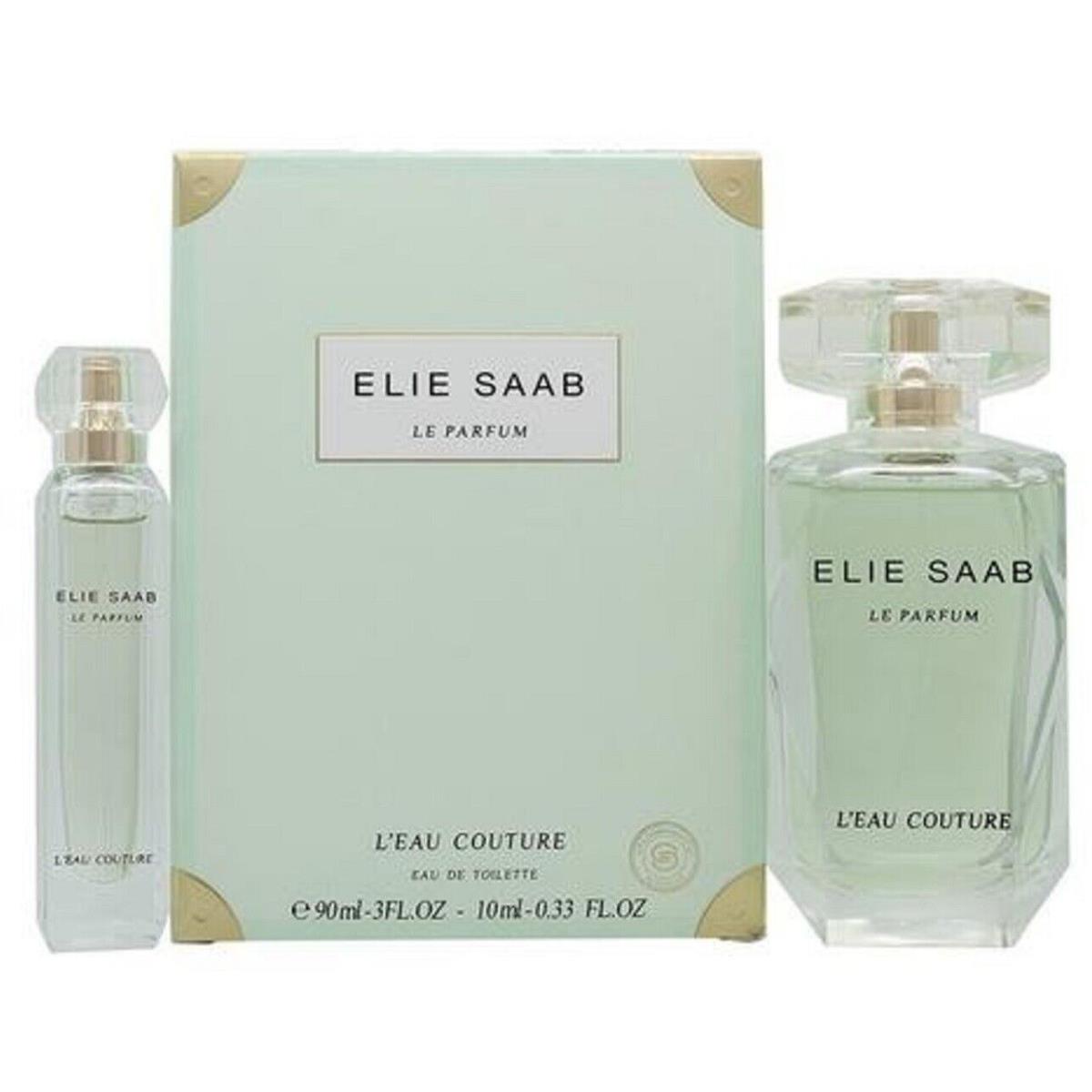 Elie Saab Le Parfum L` Eau Couture For Women 2pcs Set - 3.0oz 0.33oz Edt Spray