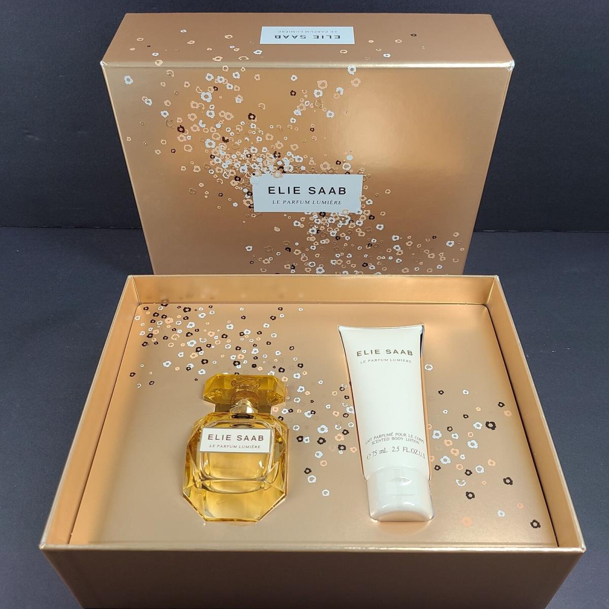 2 Pc Gift Set Elie Saab Le Parfum Lumi re Women`s Eau de Parfum 1.7 + Lotion