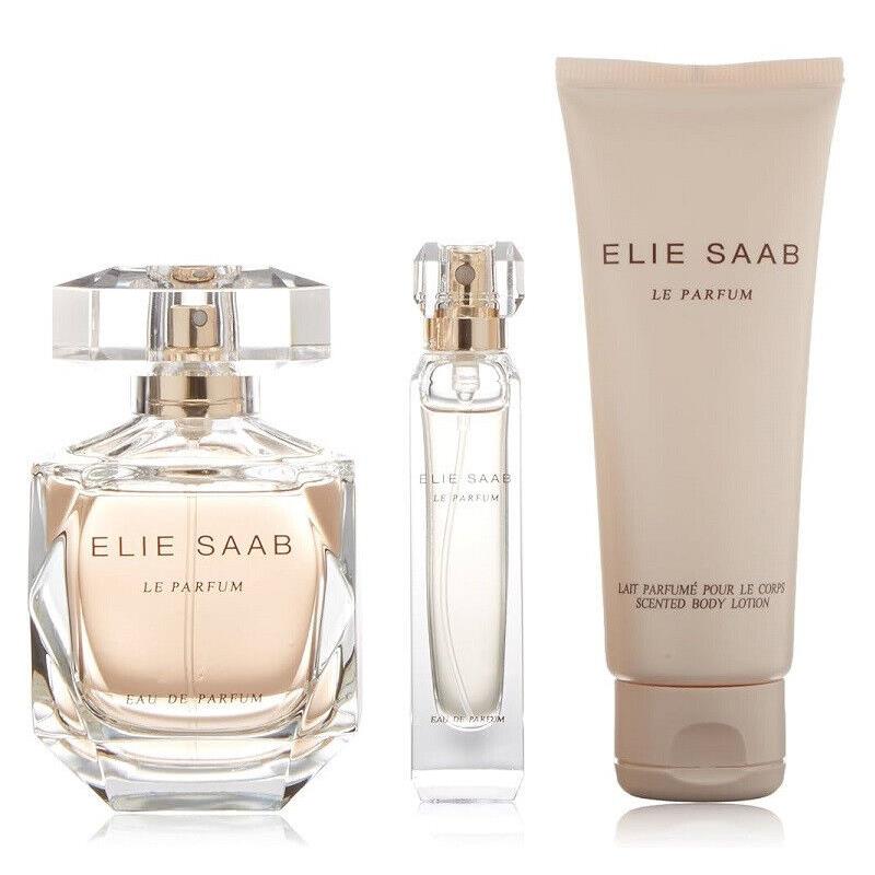 Elie Saab Le Parfum Women 3Pcs Set 3.0 oz 0.33 oz Edp Spray Body Lotion