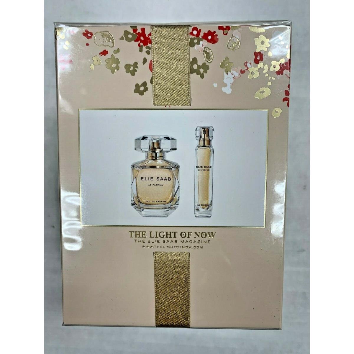 Elie Saab LE Parfum 2 PC Gift Set 3 OZ Edp Spray +0.33OZ Mini Box Women