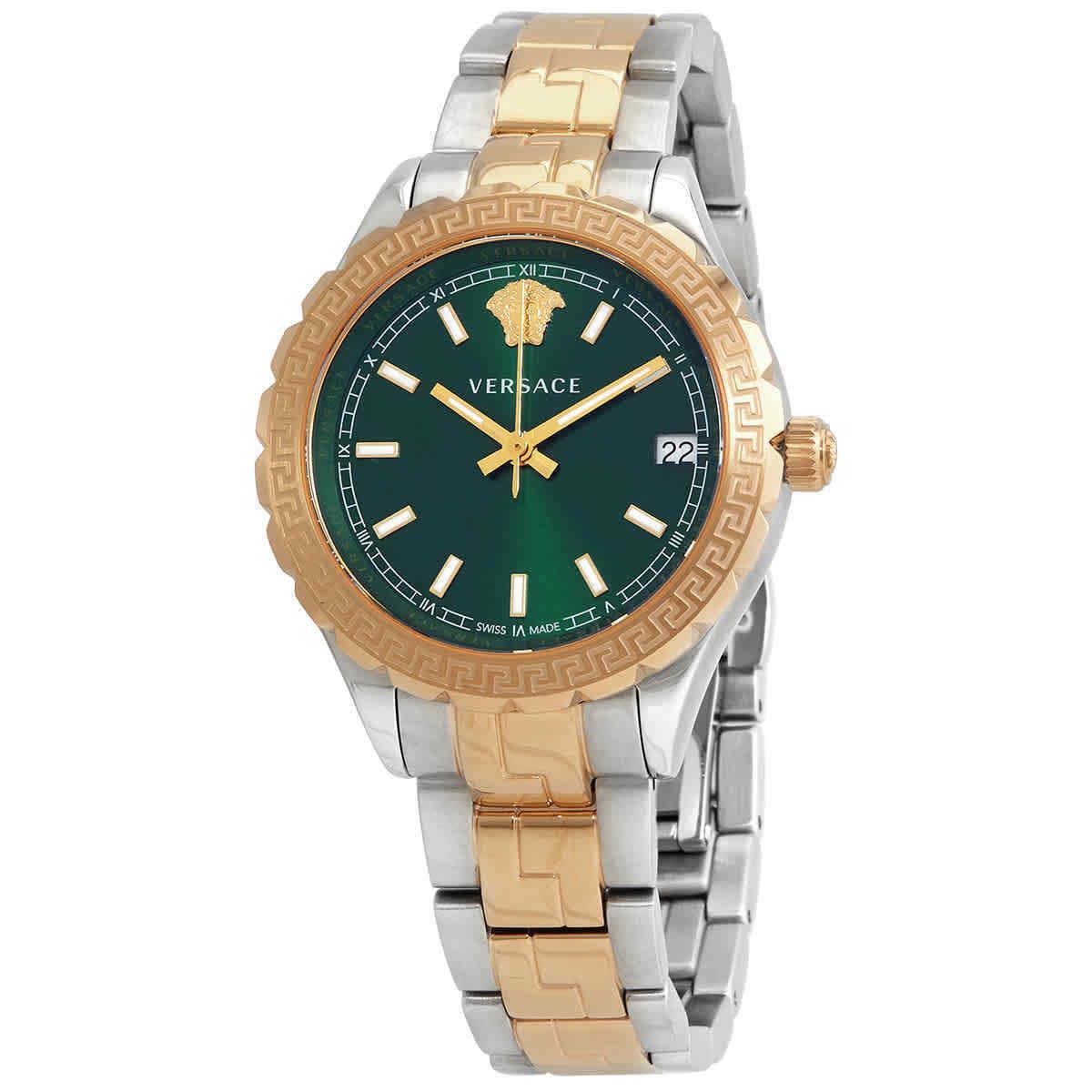 Versace Quartz Green Dial Ladies Watch V1205 0016