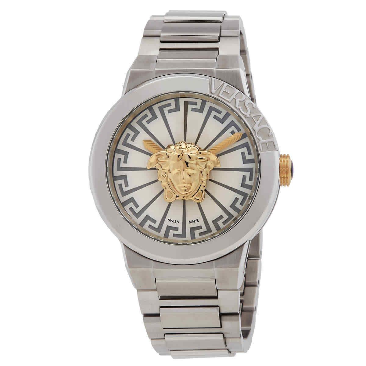 Versace Medusa Infinite Quartz Silver Dial Ladies Watch VE3F00322