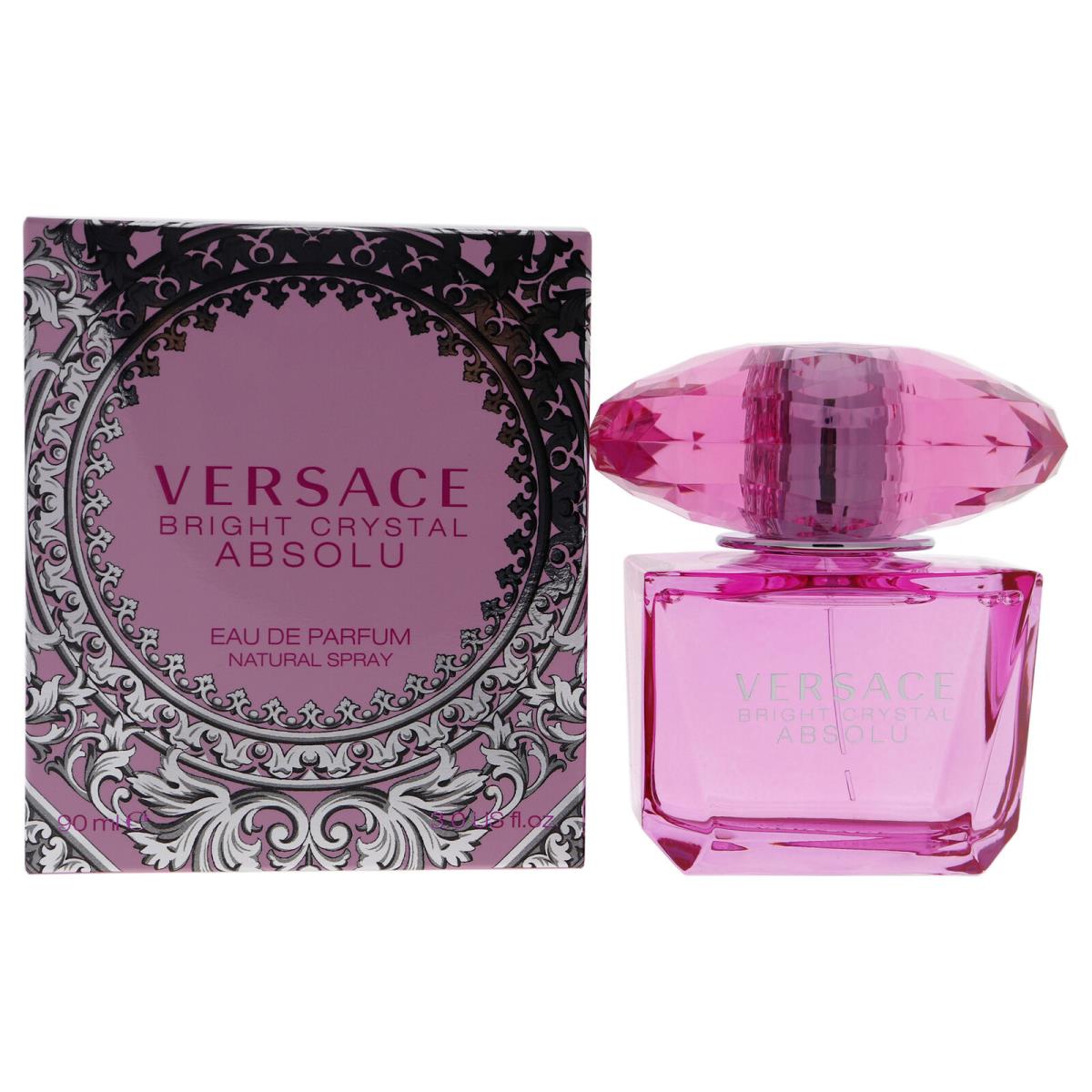 3 Pack Bright Crystal Absolu by Versace For Women - 3 oz Edp Spray