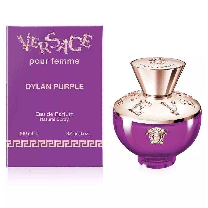 Versace Pour Femme Dylan Purple Eau de Parfum Full Size 3.4 oz 100 ml Box