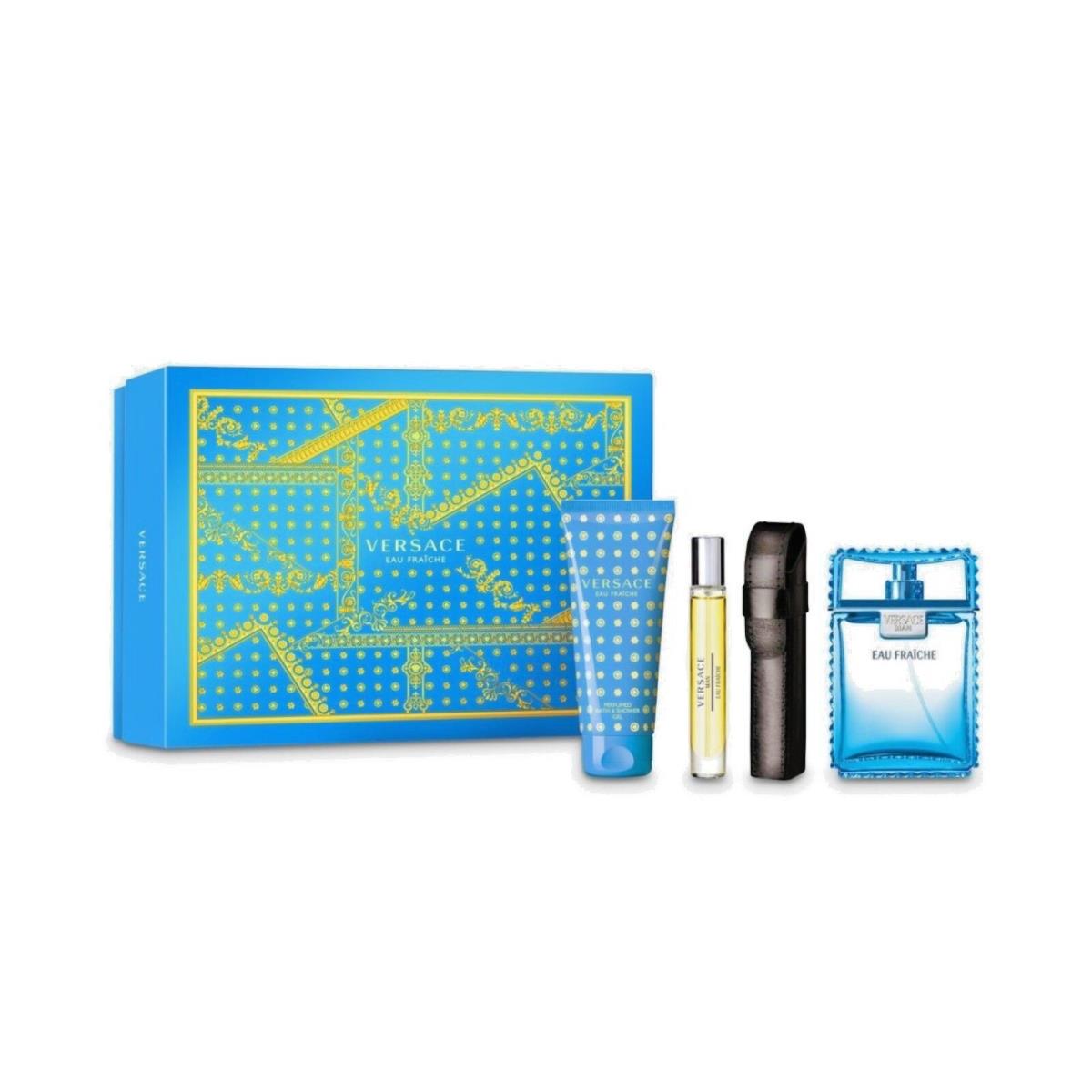 Versace Eau Fraiche 4 Pcs Men s Gift Set 3.4 Oz. Edt