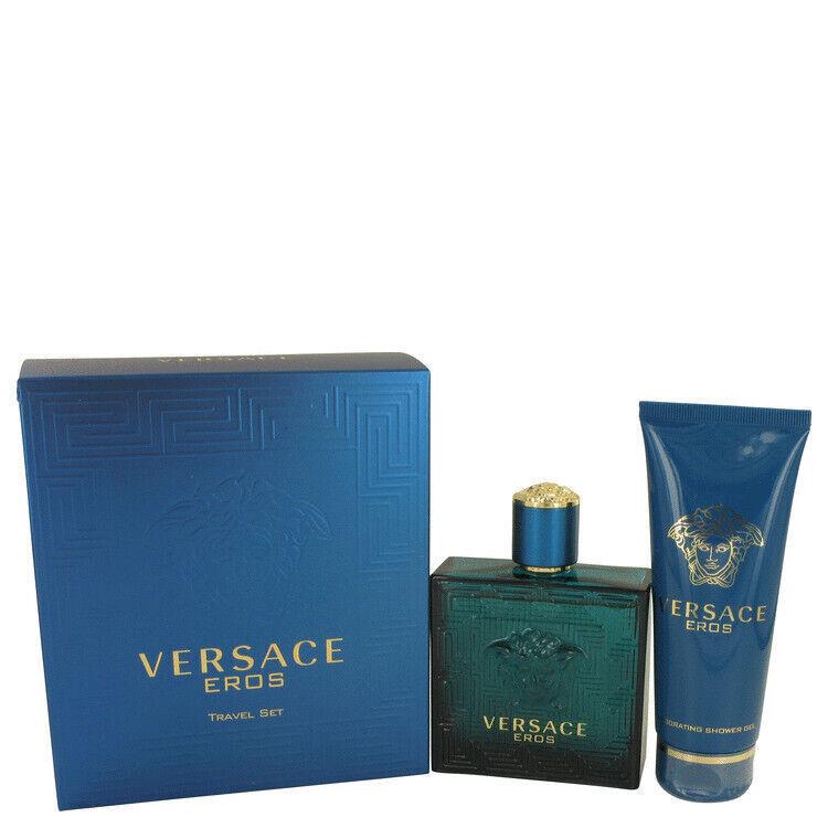 Versace Eros by Versace Gift Set -- For Men 3.4 oz Edt Spray + 3.4 oz Shower Gel