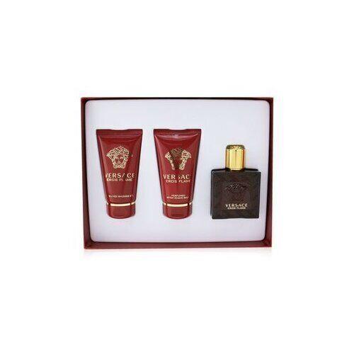 Versace Eros Flame Coffret with After Shave Balm and Shower Gel