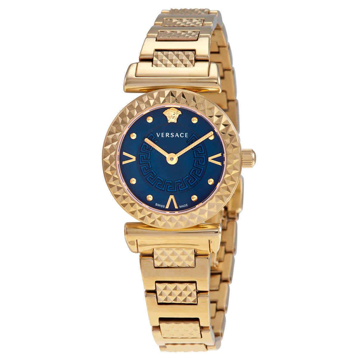 Versace Mini Vanity Quartz Blue Dial Ladies Watch VEAA01420