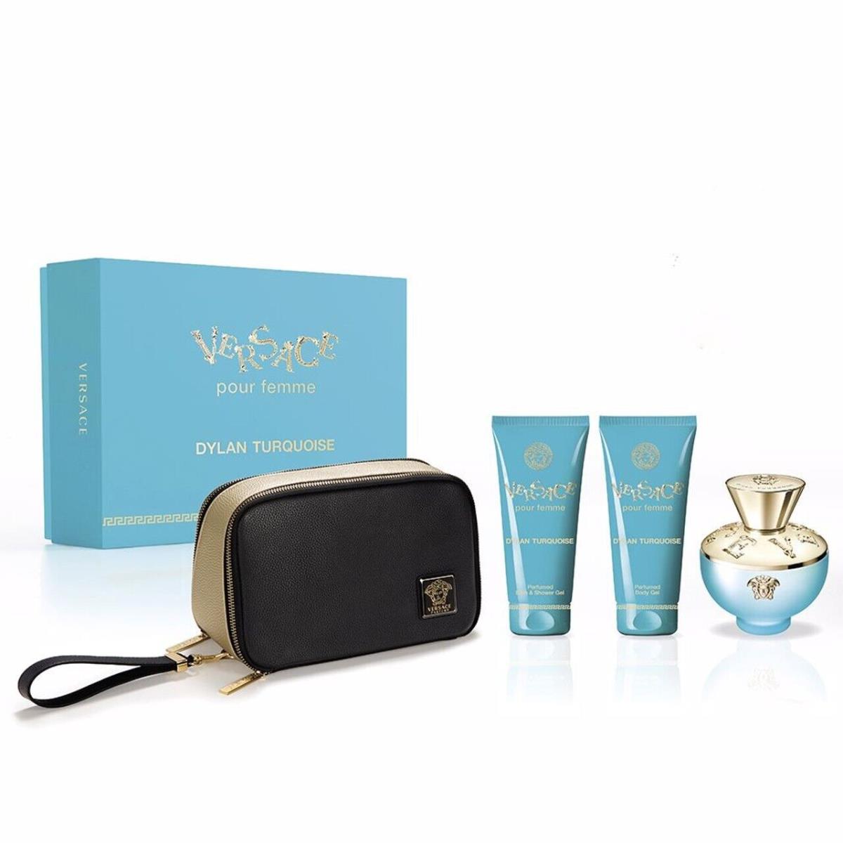 Versace Dylan Turquoise 4 PC Gift Set For Women