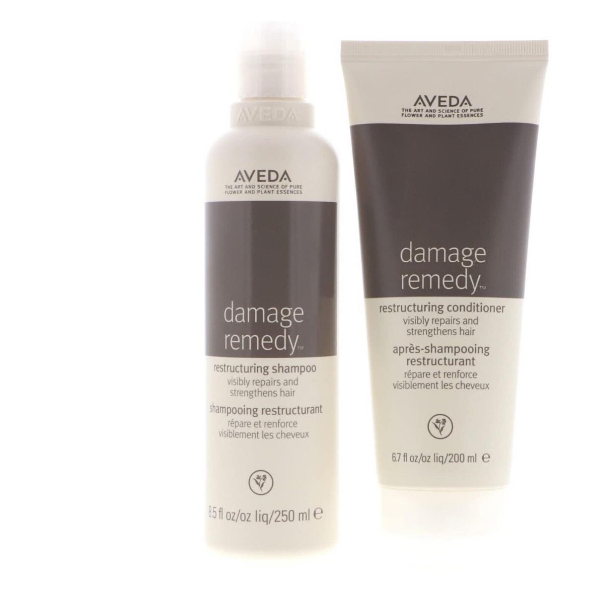 Aveda Damage Remedy Shampoo 8.5 oz Conditioner 6.7oz Duo