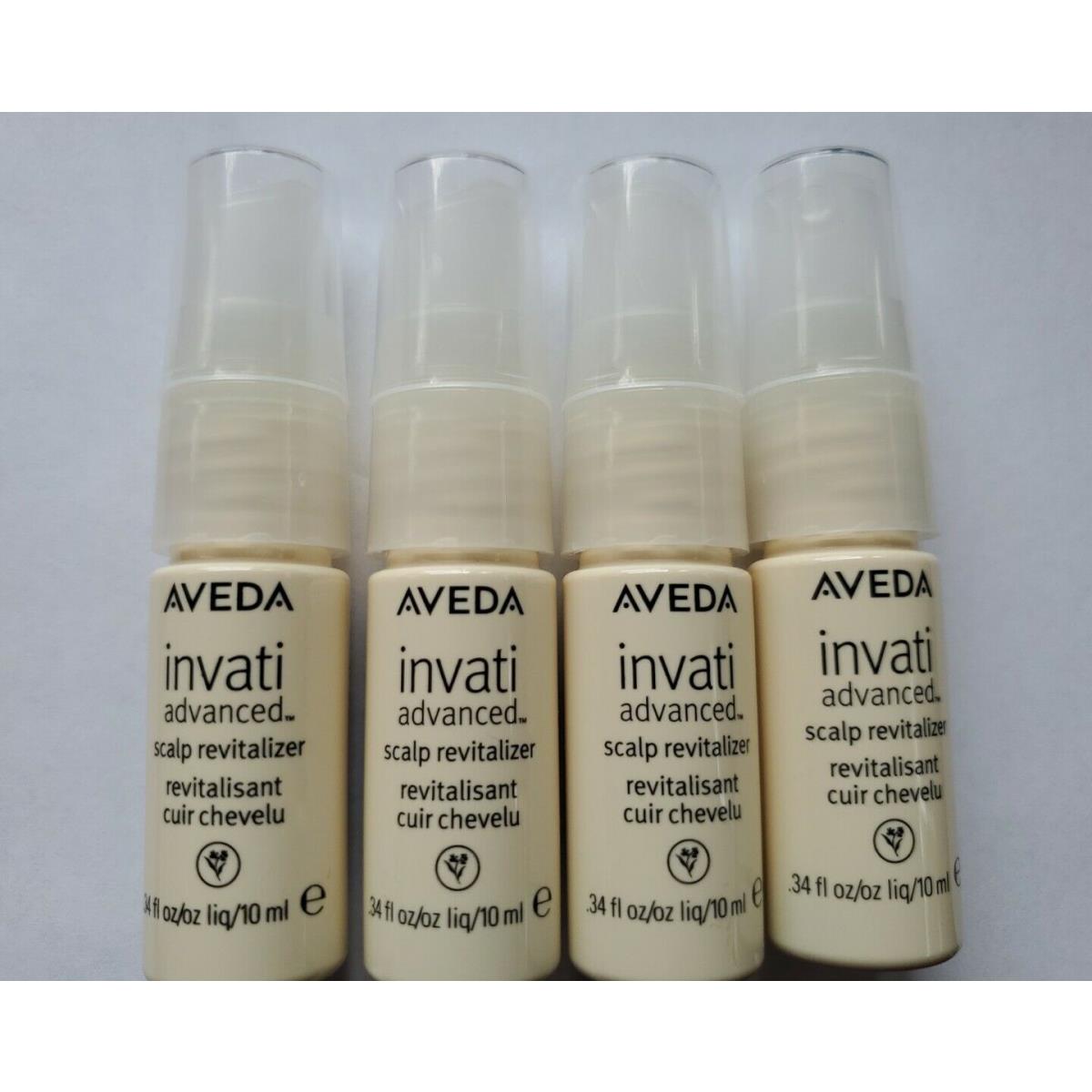 Aveda Invati Advanced Scalp Revitalizer .34 fl oz Lot OF 4 Total 1.36 OZ