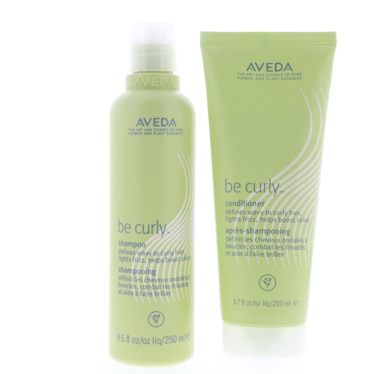 Aveda Be Curly Shampoo 8.5 oz Be Curly Conditioner 6.7 oz Set