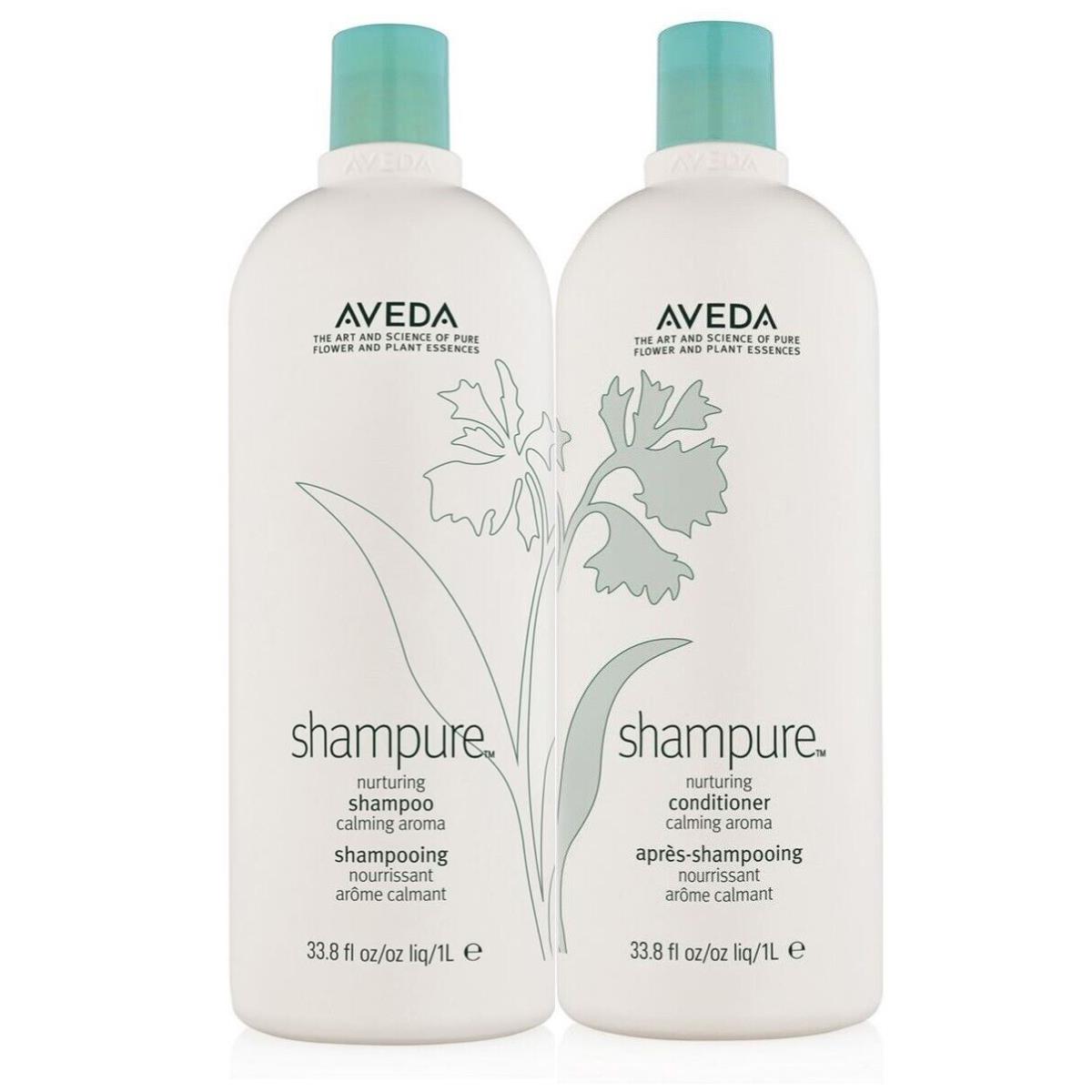 Aveda Shampure Shampoo and Conditioner Bottle 33.8 oz / 1 Liter Duo BB