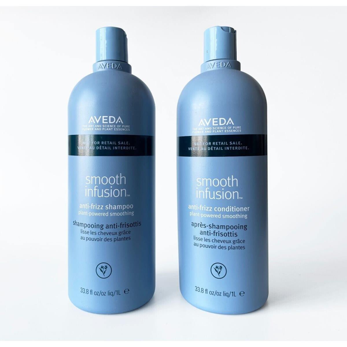 Aveda Smooth Infusion Anti-frizz Duo Shampoo and Conditioner 33.8 fl oz / 1 L