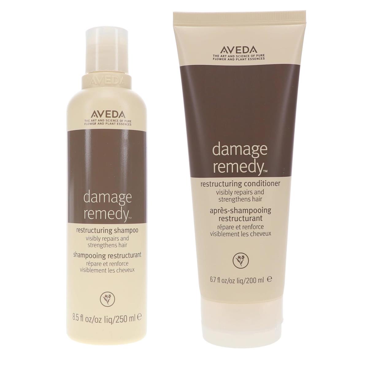 Aveda Damage Remedy Shampoo 8.5 oz Conditioner 6.7oz Duo