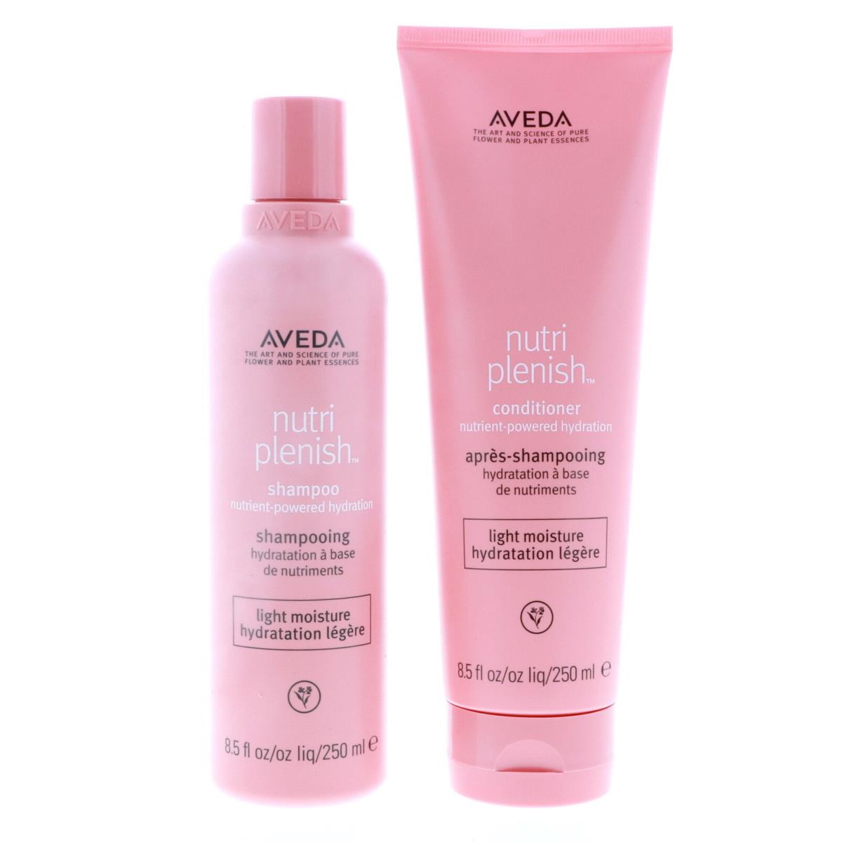 Aveda Nutriplenish Light Moisture Shampoo 8.5 Oz- Conditioner 8.5 oz Set