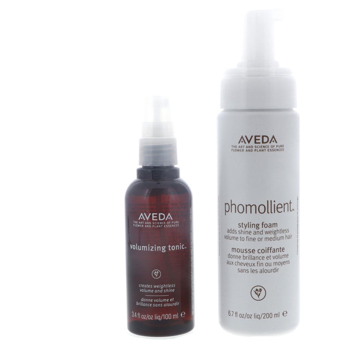 Aveda Phomollient Styling Foam 6.7 oz Volumizing Tonic 3.4 oz Set