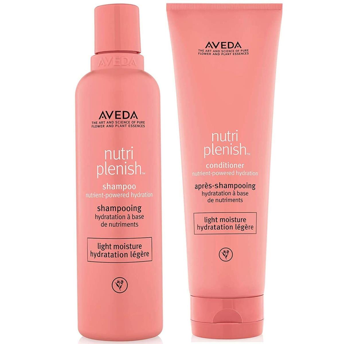 Aveda Nutriplenish Light Moisture Shampoo Conditioner 8.5 Oz. Duo Set