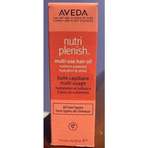 Aveda Nutriplenish Multi Use Hair Oil All Hair Types 1oz/30ml