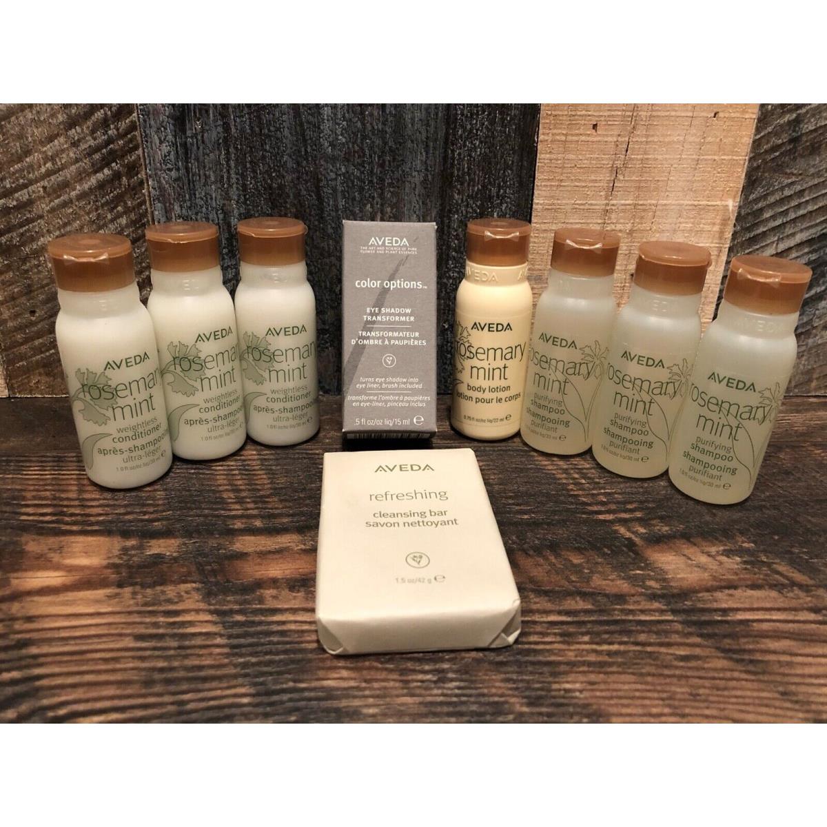 Aveda Color Options Eye Shadow Transformer 8 Piece Rosemary Mint Travel Set