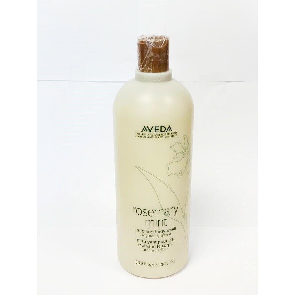 Aveda Rosemary Mint Hand and Body Wash 33.8 oz/1 L Cap Damaged/product