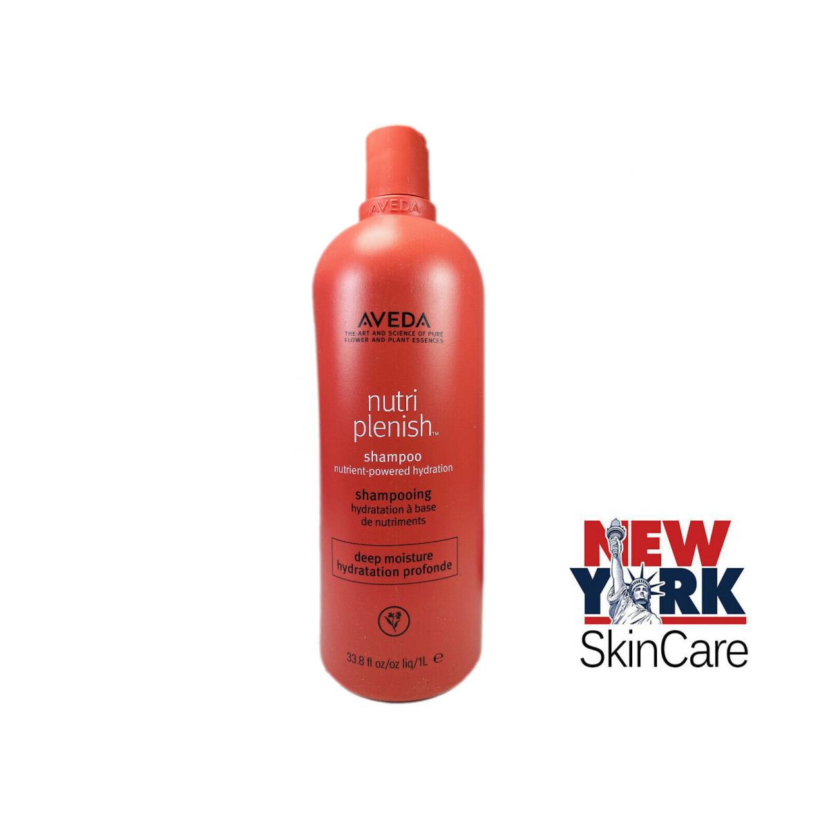 Aveda Nutriplenish Deep Moisture Shampoo 33.8oz / 1 Litre Same Day Ship