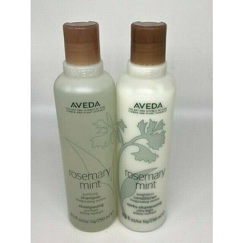 Same Day Ship Aveda- Rosemary Mint Shampoo 8.5 oz and Conditioner 8.5 oz Duo