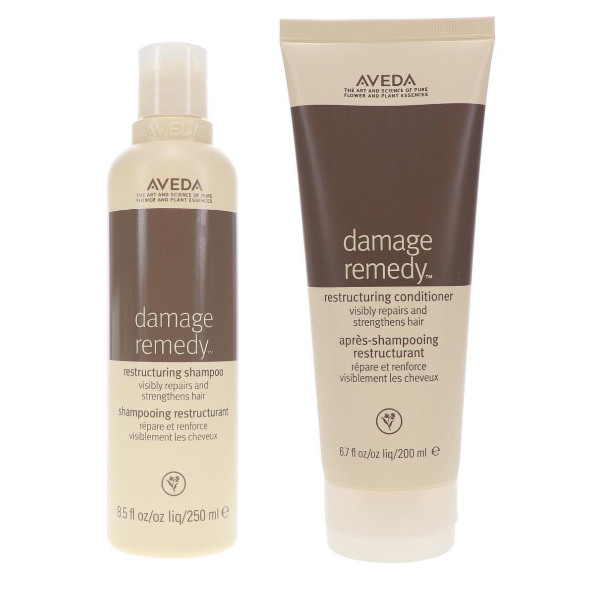 Aveda Damage Remedy Shampoo 8.5 oz Damage Remedy Conditioner 6.7 oz Combo Pack