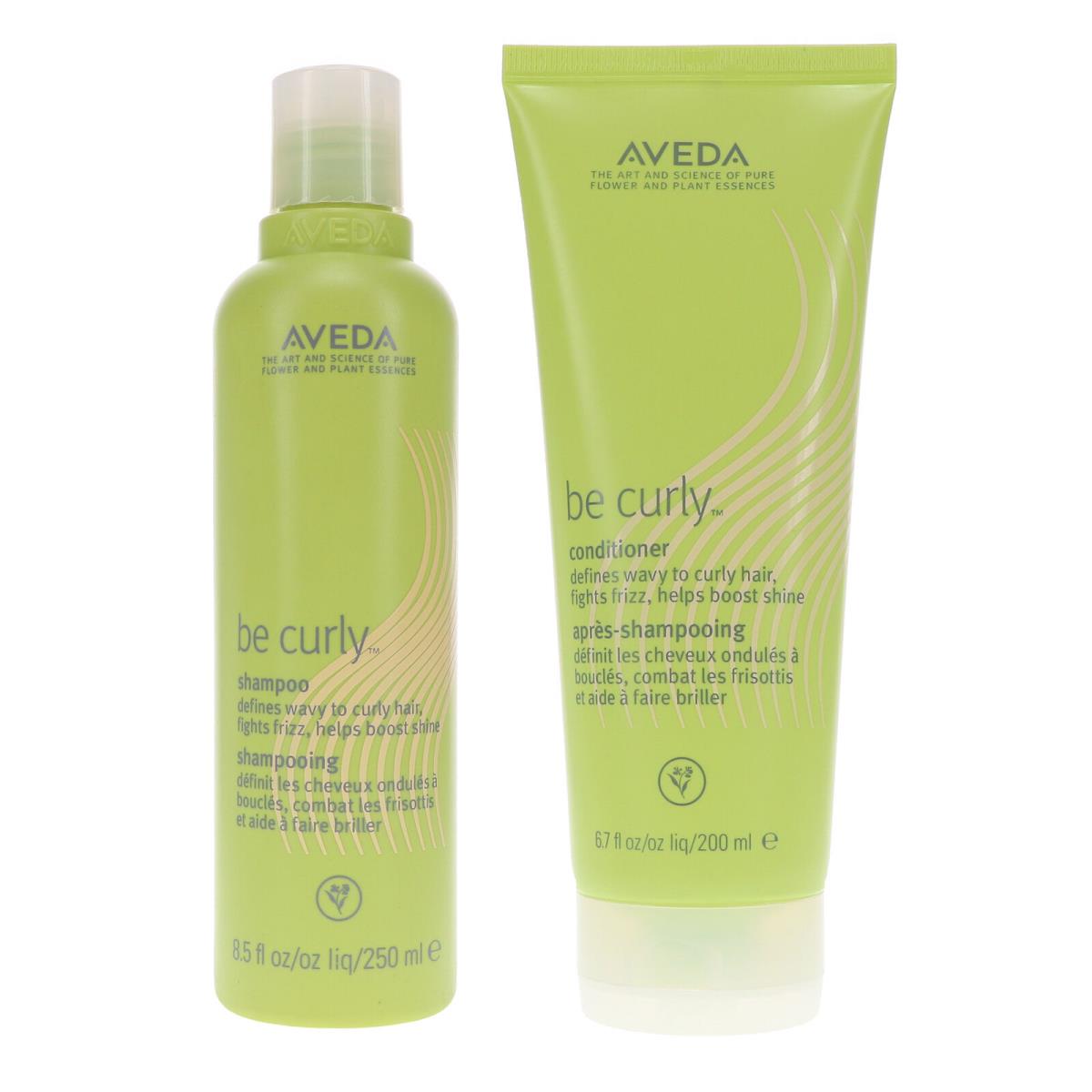 Aveda Be Curly Shampoo 8.5 oz Be Curly Conditioner 6.7 oz Combo Pack