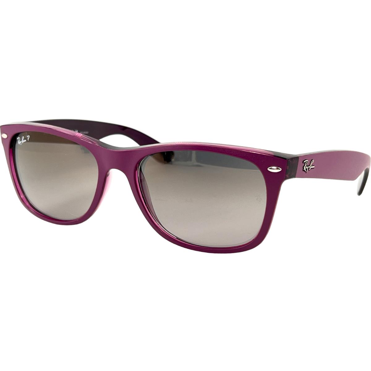 Ray-ban RB2132 New Wayfarer RB2132 Wayfarer Womens Plastic Polarized Sunglass 6606M3 Violet 58 - Frame: Purple, Lens: Gray