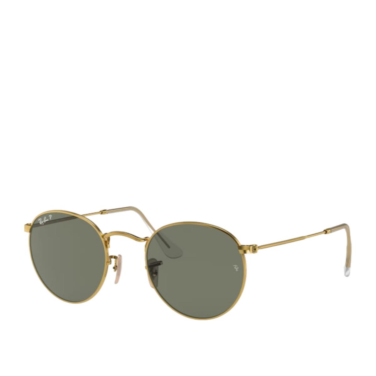 Ray-ban Round Metal Classic RB3447 001/58 Gold/green Polarized Sunglasses