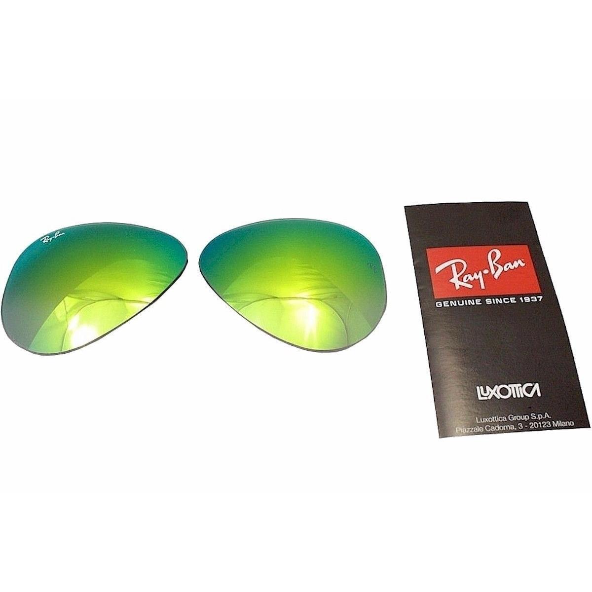 Rayban Sunglass Lens Replacements RB3025 Aviator Green Mirror 62mm