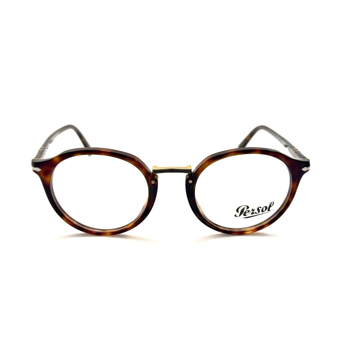 Persol PO3185V Eyeglasses 24 Havana with Demo Lens 48mm