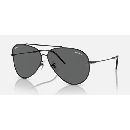 Ray-ban Lenny Kravitz Aviator Reverse Sunglasses Black/ Dark Grey Size Xxl