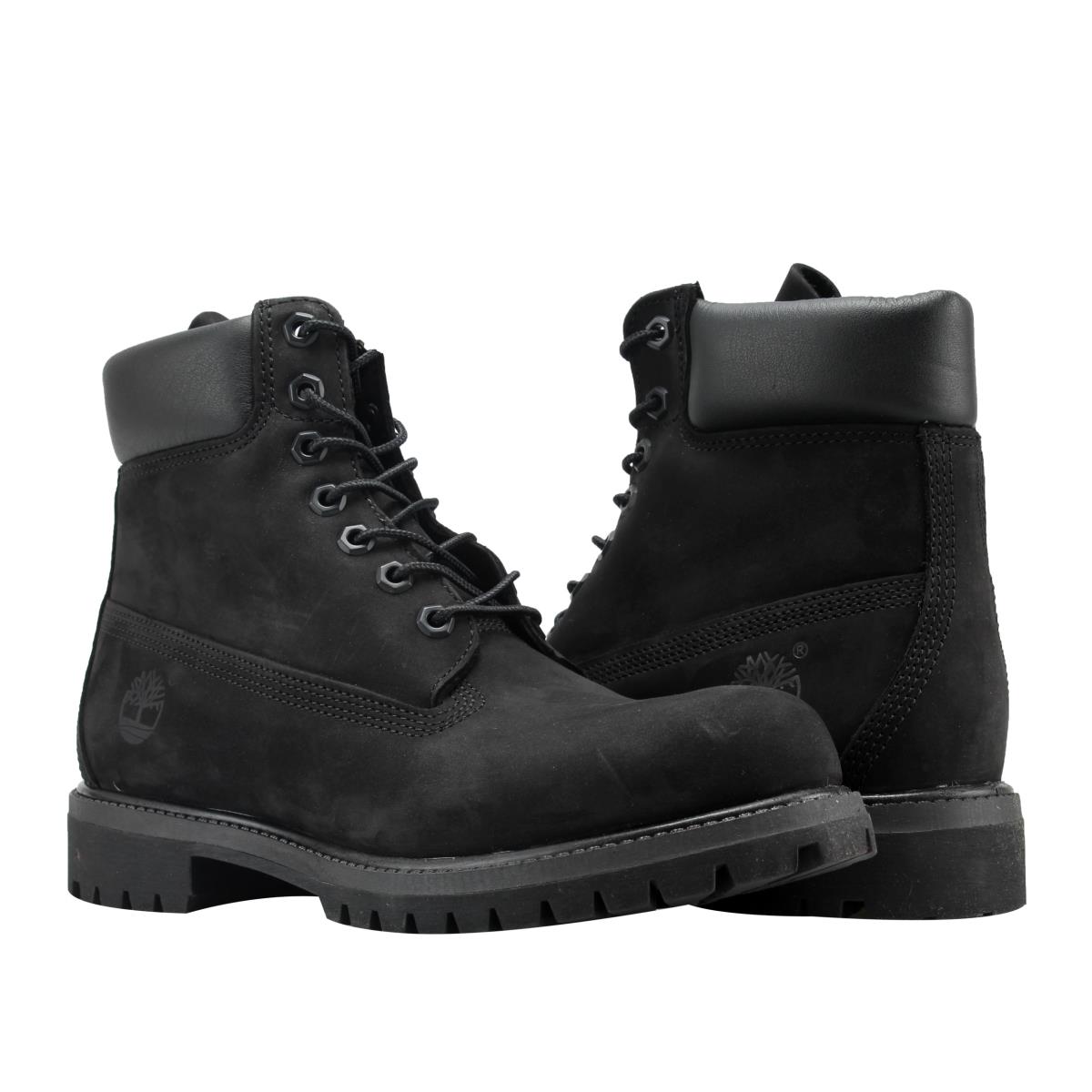 Timberland 6-Inch Premium Waterproof Black Nubuck Men`s Boots 10073