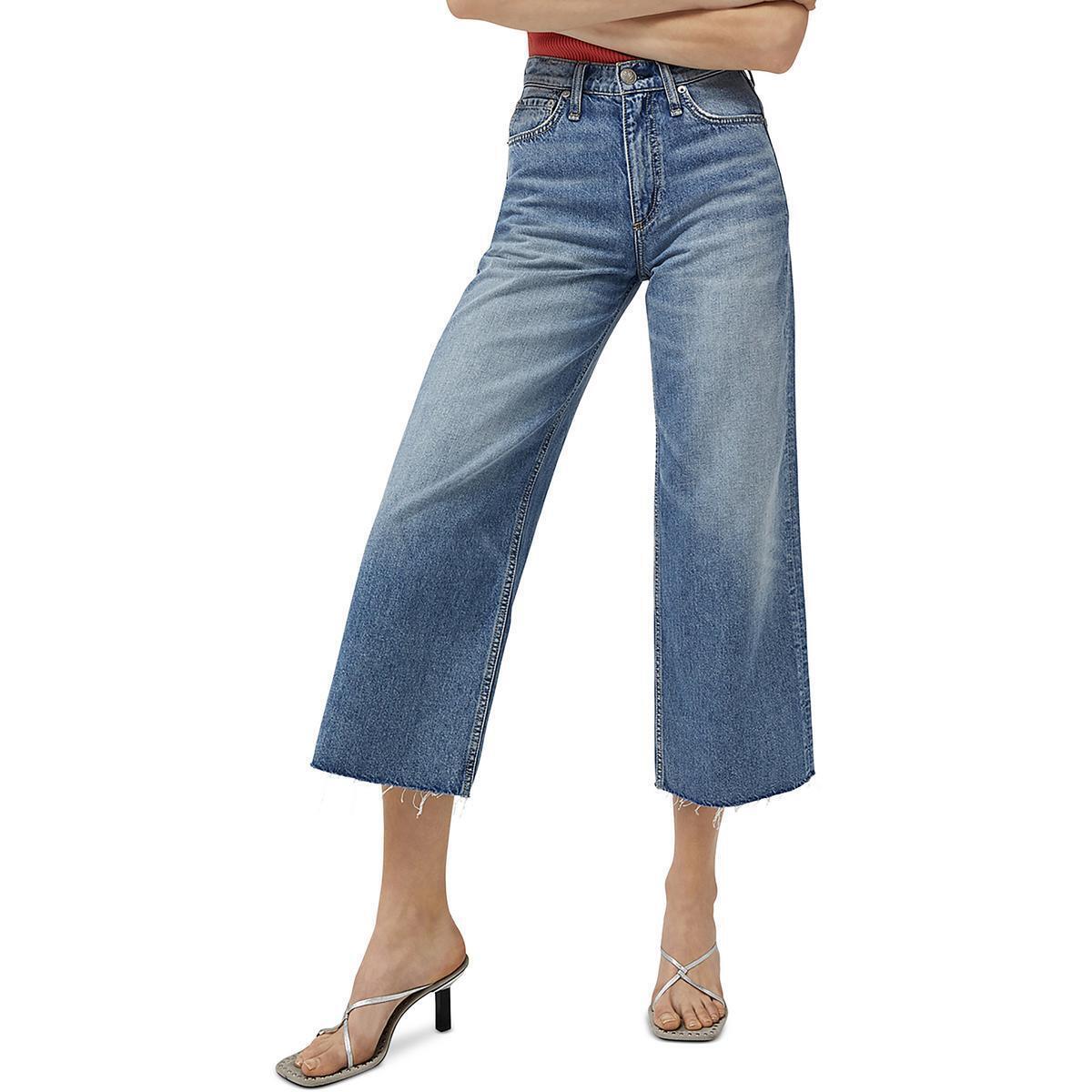 Rag Bone Womens Andi Denim Wide Leg Jeans Bhfo 6990