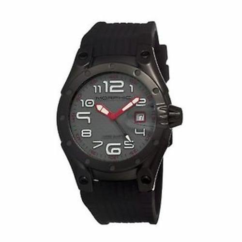 Morphic MPH0604 Mens M6 Series Polished Grey Dial Black Silicone Band Watch