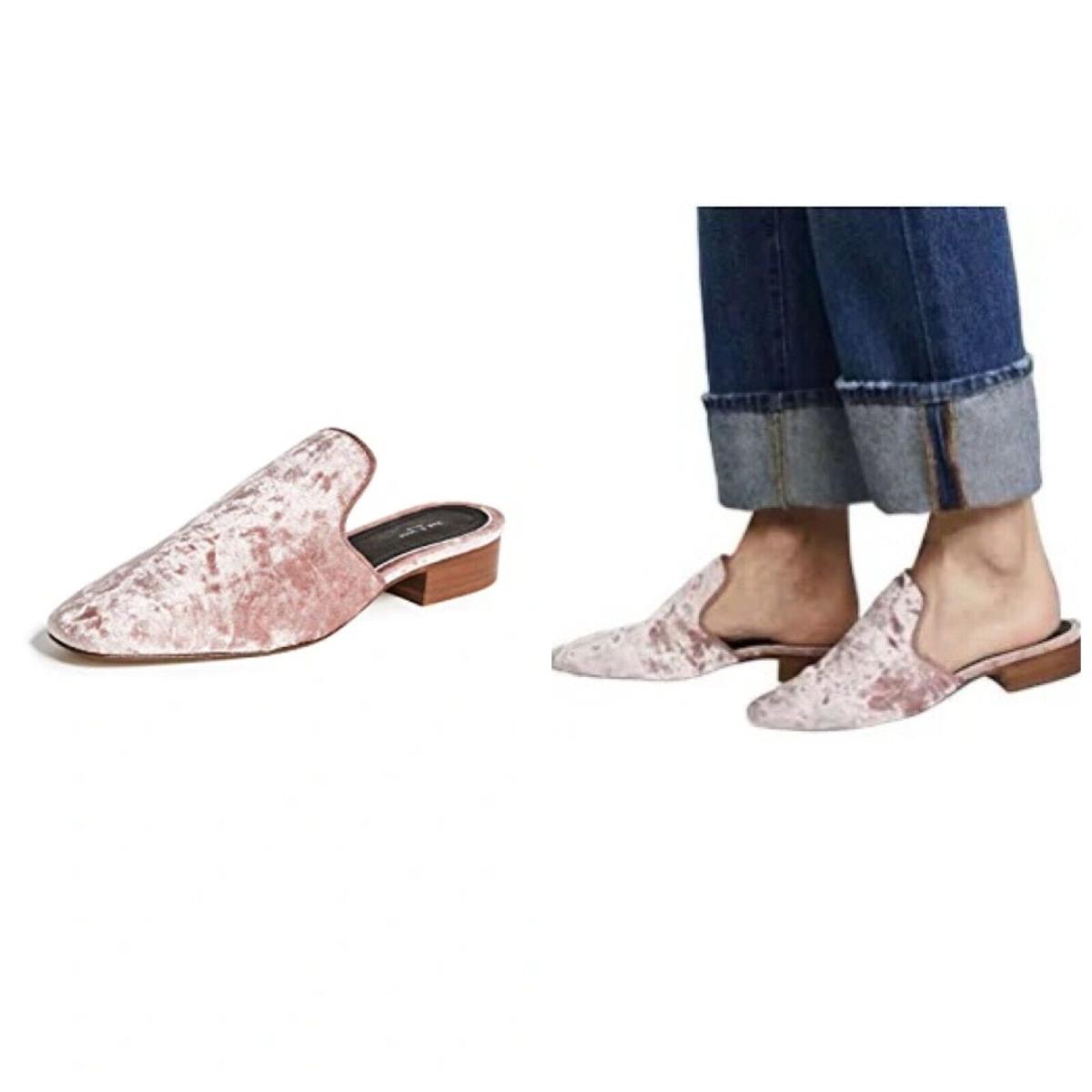 Rag Bone Luis Slip On Heel In Mauve Velvet Size: EU:36 US:6