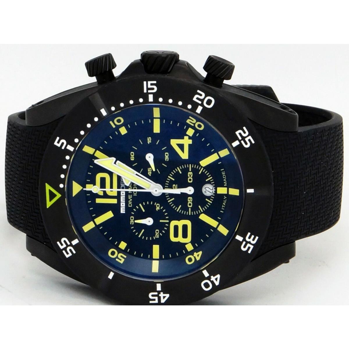 Momo Design MD278BK-21 Black Chronograph Sport Watch Dive Master