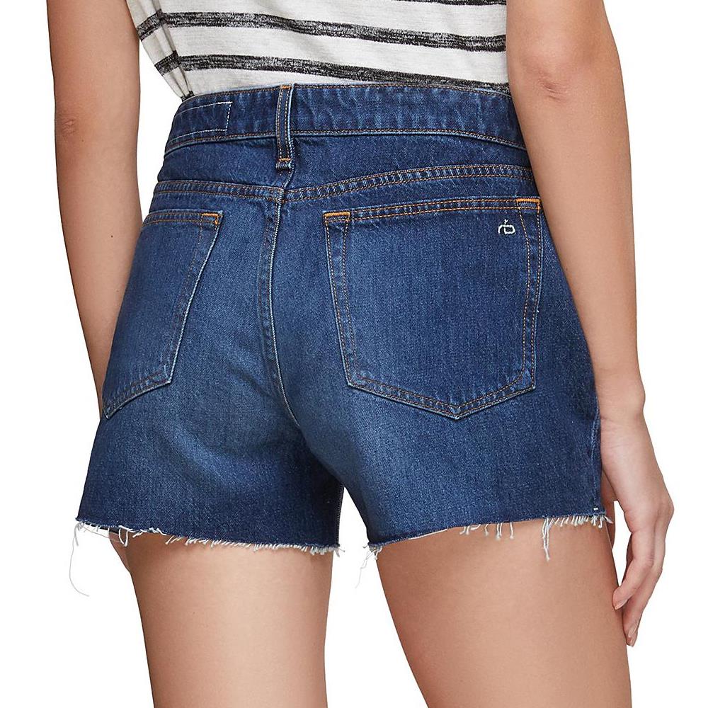 Rag Bone Sz28 Boyfriend High Rise Cut Off Cotton Denim Short Blue