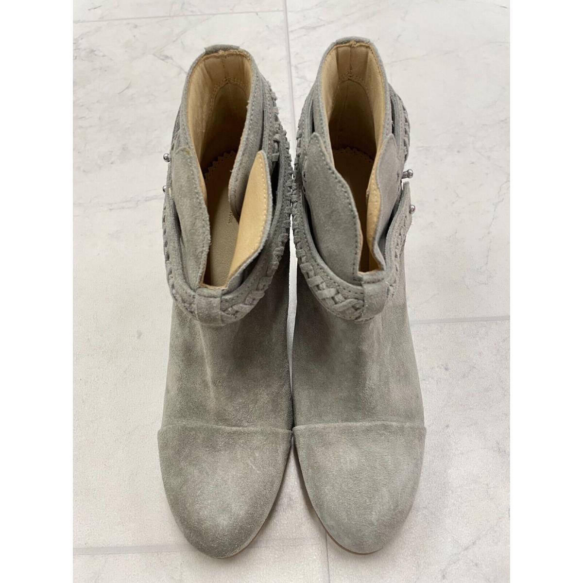 Rag Bone Harrow Leather Booties In Cemento Suede Size: 36.5 US 6.5