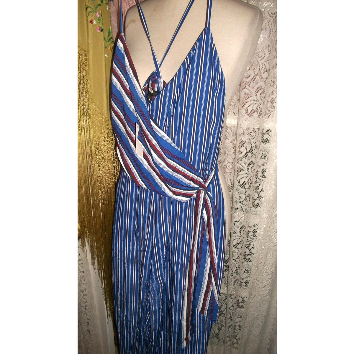 Amazing Rag Bone Blue Silk Felix Surplice Wrap Jumpsuit S 6