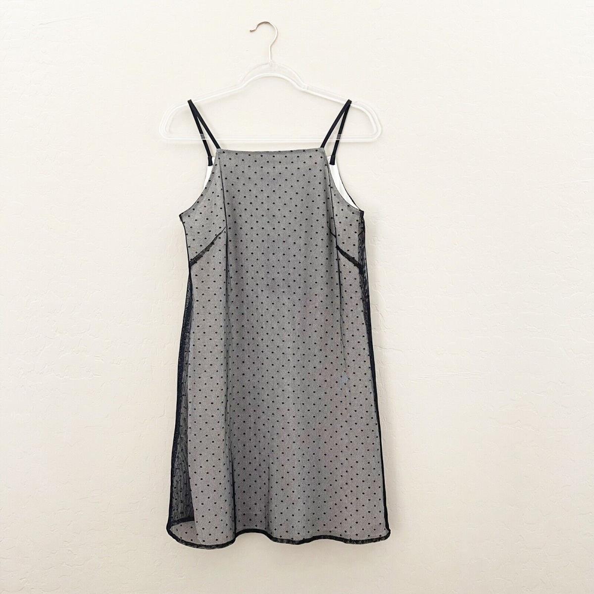 Rag Bone Women`s Victoria Mini Dress Black Spaghetti Strap Swiss Dot 6