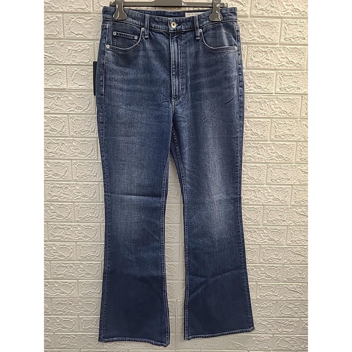 Rag Bone Casey High Rise Flare Blue Jeans Size 32