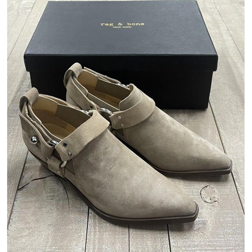 Rag Bone Westin Harness Leather Booties In Light Sand Sz: EU:36.5 US 6.5