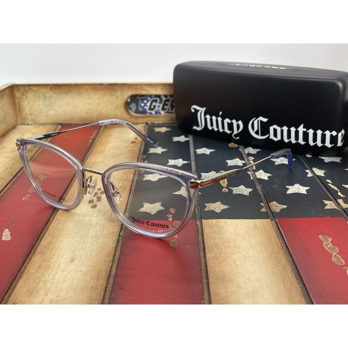 Juicy Couture Eyeglasses JU226/G Rhb Crystal Azure 50mm Frame Option To Add RX