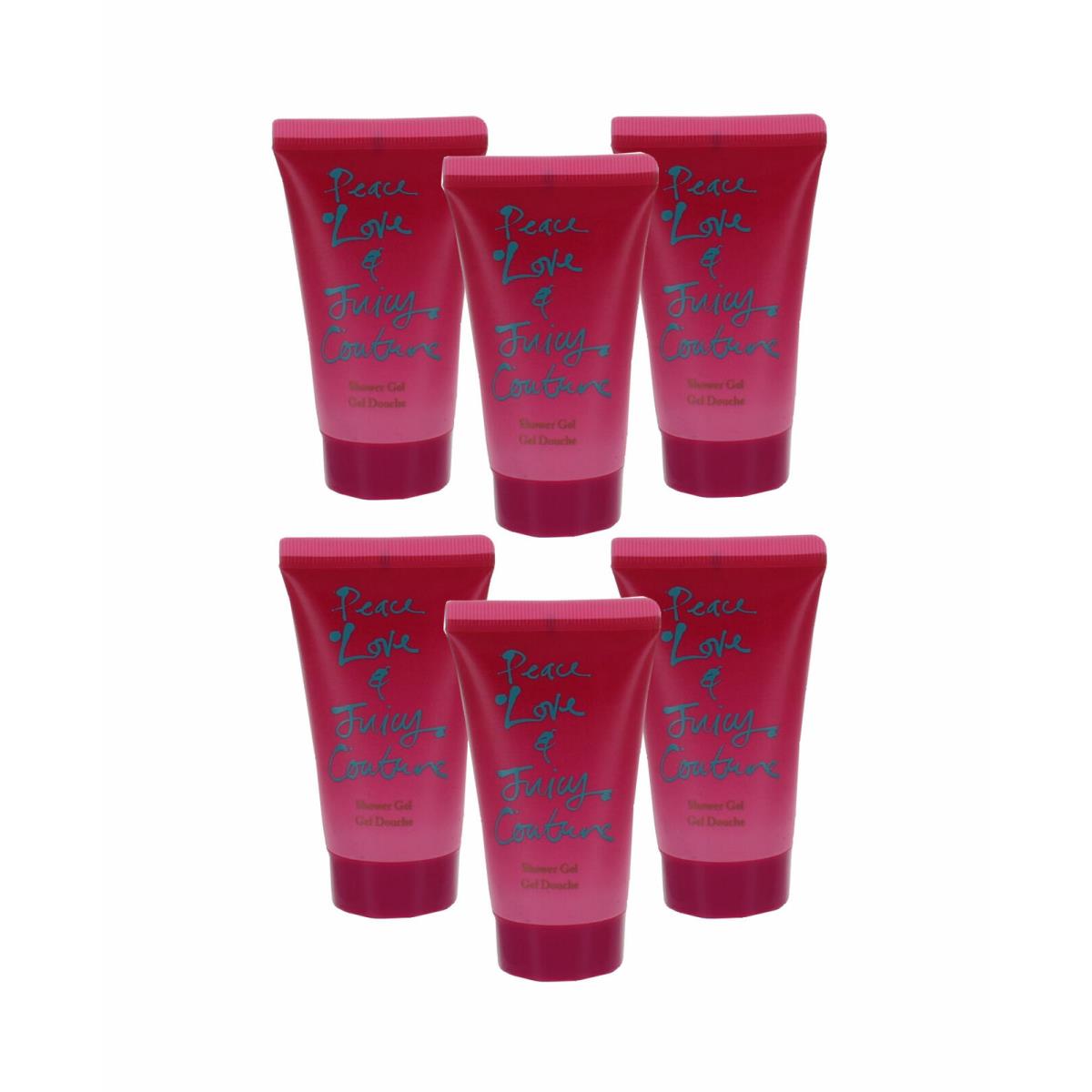 Peacelove Juicy by Juicy Couture For Women Combopk: Showergel 4.8oz 6x0.8oz